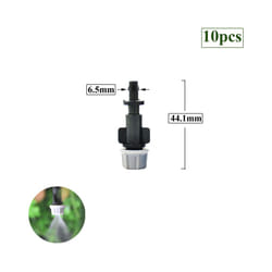 1/4 Inch Nozzle Dripper Watering Sprayer Misting Sprinkler With Hose Tee Barb thread Connector For Garden Atomizing System - F