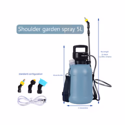 5L Electric Plant Sprayer Multipurpose Irrigation Sprinkler USB Rechargeable Adjustable Garden Irrigation Spray - 2400mAh cyl ...