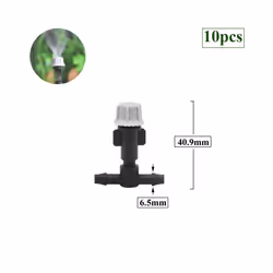 1/4 Inch Nozzle Dripper Watering Sprayer Misting Sprinkler With Hose Tee Barb thread Connector For Garden Atomizing System -  ...