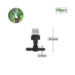 1/4 Inch Nozzle Dripper Watering Sprayer Misting Sprinkler With Hose Tee Barb thread Connector For Garden Atomizing System - N