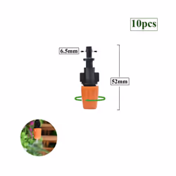1/4 Inch Nozzle Dripper Watering Sprayer Misting Sprinkler With Hose Tee Barb thread Connector For Garden Atomizing System - ...