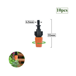 1/4 Inch Nozzle Dripper Watering Sprayer Misting Sprinkler With Hose Tee Barb thread Connector For Garden Atomizing System - H