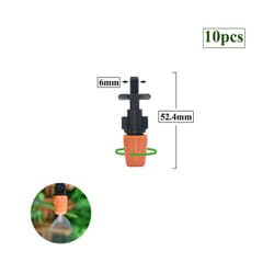 1/4 Inch Nozzle Dripper Watering Sprayer Misting Sprinkler With Hose Tee Barb thread Connector For Garden Atomizing System - L