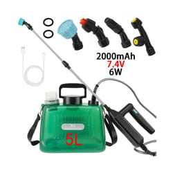 5L Electric Powered Sprayer Light Shoulder-type Pesticide Irrigation USB Charging 2000/ Garden Weed Portable Lawn Pump - 2000mAh  7.4V  6W