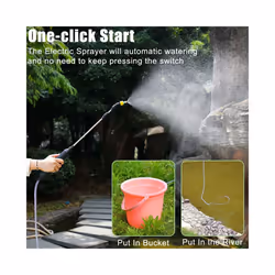 5L Shoulder Style Electric Sprayer Watering Can With Spray Gun Automatic Garden Plant Mister USB Rechargeable Irrigation - Spray Gun 5m Pipe