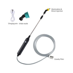 Garden Watering Spray Gun USB Rechargeable Automatic Electric Sprayer Nozzle Sprinkler Plant Mister Watering Irrigation - 1set 3m Spray Gun