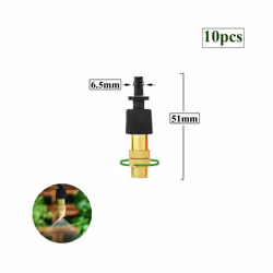 1/4 Inch Nozzle Dripper Watering Sprayer Misting Sprinkler With Hose Tee Barb thread Connector For Garden Atomizing System - ...