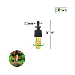 1/4 Inch Nozzle Dripper Watering Sprayer Misting Sprinkler With Hose Tee Barb thread Connector For Garden Atomizing System - G