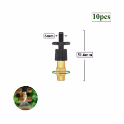 1/4 Inch Nozzle Dripper Watering Sprayer Misting Sprinkler With Hose Tee Barb thread Connector For Garden Atomizing System - ...