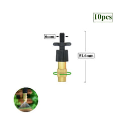 1/4 Inch Nozzle Dripper Watering Sprayer Misting Sprinkler With Hose Tee Barb thread Connector For Garden Atomizing System - K