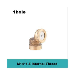 1/2" Misting Nozzle Brass Atomizing Spray Fitting Nebulizer Hose Connector Water Sprinklers Heads Adjustable Garden Irrigation - 1hole Internal