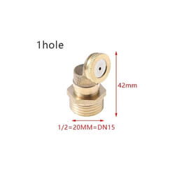 1/2" Misting Nozzle Brass Atomizing Spray Fitting Nebulizer Hose Connector Water Sprinklers Heads Adjustable Garden Irrigation - 1hole Male