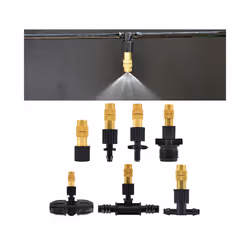 5PCS 8 Types of Micro Drip Irrigation Misting Brass Nozzle Garden Spray Cooling Parts Copper Sprinkler with Connector - H