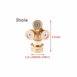 1/2" Misting Nozzle Brass Atomizing Spray Fitting Nebulizer Hose Connector Water Sprinklers Heads Adjustable Garden Irrigatio ...