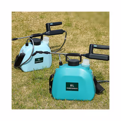 Garden Electric Sprayer Agricultural Electric Sprayer With Spray Nozzles Gardening Watering Flowers Agricultural Disinfecting - 8L-7.4V-Blue