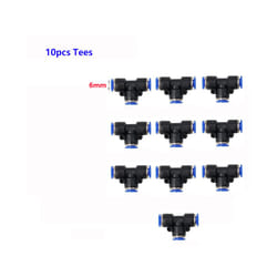 Misting Fogger Nozzle Orifice0.4mm with Quick Slip Lock Tee Connectors for Home Garden Irrigatiion Cooling System - 6mm Tees only