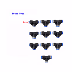 Misting Fogger Nozzle Orifice0.4mm with Quick Slip Lock Tee Connectors for Home Garden Irrigatiion Cooling System - 8mm Tees ...