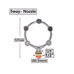 1~5 Heads M14 High Pressure Farm Garden Electric Sprayer Nozzle Sprinkler With 1/2 1/4" Thread Atomization Misting Spray - L