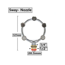 1~5 Heads M14 High Pressure Farm Garden Electric Sprayer Nozzle Sprinkler With 1/2 1/4" Thread Atomization Misting Spray - L