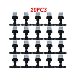 KESLA 20PC Micro Drip Irrigation Misting Nozzle Emitter Atomizing Sprayer & 4/7mm Barbed 6mm Tee Connector Sprinkler Greenhouse - KSL01-014-20PCS