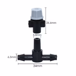 KESLA 20PC Micro Drip Irrigation Misting Nozzle Emitter Atomizing Sprayer & 4/7mm Barbed 6mm Tee Connector Sprinkler Greenhouse - KSL01-014-20PCS