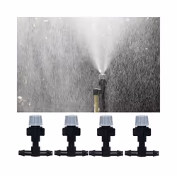KESLA 20PC Micro Drip Irrigation Misting Nozzle Emitter Atomizing Sprayer & 4/7mm Barbed 6mm Tee Connector Sprinkler Greenhouse - KSL01-014-20PCS