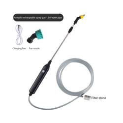 Portable Electric Gardening Sprayer Irrigation Tool USB  Rechargeable Telescopic Handle with 3M Tube for Yard Plant - as shown