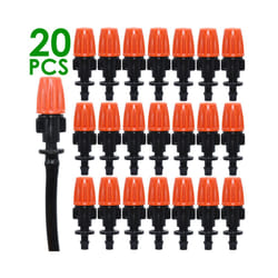 KESLA 20PC Micro Drip Irrigation Misting Nozzle Emitter Atomizing Sprayer & 4/7mm Barbed 6mm Tee Connector Sprinkler Greenhouse - KSL01-028-20PCS