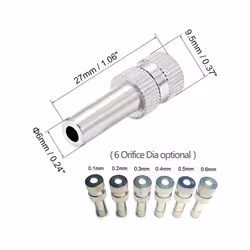 10 PCS Quick Slip Lock Nozzle 0.1mm-0.6mm Fogging Spray Sprinkler Misting Garden Nozzle for 6mm Quick Connector - 0.6mm
