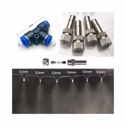10 PCS Quick Slip Lock Nozzle 0.1mm-0.6mm Fogging Spray Sprinkler Misting Garden Nozzle for 6mm Quick Connector - 0.6mm