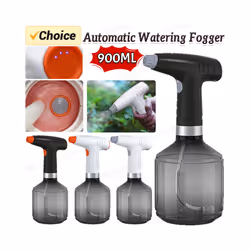 Electric Sprayer USB Rechargeable Household Watering Bottle 8h Working Time 360 Degree Rotating Nozzle for Garden Park - Black Grey