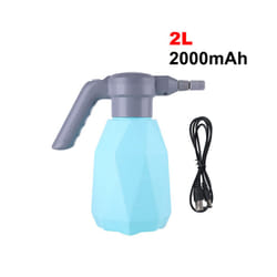 Electric Mist Spray Bottle Automatic Garden Watering Can Adjustable Water Sprayer - Blue 2L