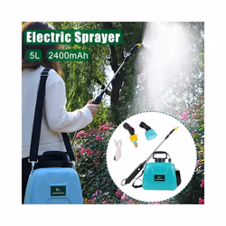 5L Electric Sprayer Spray Gun USB Rechargeable Automatic Sprayer Plant Sprayer Bottle Sprinkler Watering Can Garden Irrigation - upgrade blue