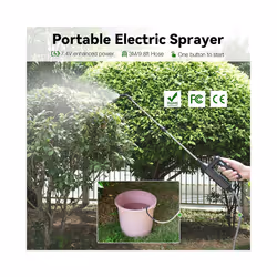 7.4V Garden Watering Spray Gun USB Automatic Electric Sprayer Nozzle Sprinkler Garden Plant Watering Can Spray Irrigation - 3m water pipe