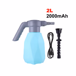 Electric Mist Spray Bottle Automatic Garden Watering Can Adjustable Water Sprayer - Blue 2L Nozzle