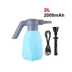 Electric Mist Spray Bottle Automatic Garden Watering Can Adjustable Water Sprayer - Blue 2L Nozzle