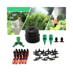 1 Set Dual-Channel Drip Irrigation Kit, Garden Nozzle Durable Automatic Watering Set Drip Irrigation Sprinkler System - 66pcs