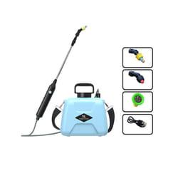 5L Shoulder-type Electric Pesticide Sprayer 360 Rotating Nozzle Spray Garden Power Tool Comes With Bucket 1500mAh USB Charging - Blue