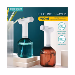 Electric Plant Spray Bottle USB Rechargeable Automatic Watering Fogger Spray Bottle Portable Hand-held Garden Sprayer Tools - Brown