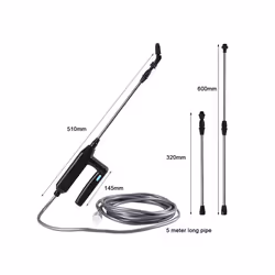 7.4V High-power Charging Spraying Machine Portable Electric Sprayer Extension Rod Electric Gardening Watering Device - Black