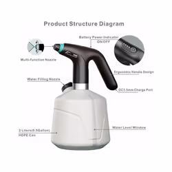 Agriculture Electric Sprayer Pesticide Garden sprayer Watering Spray Disinfection Filling Sprayer Garden Irrigation Tools - White
