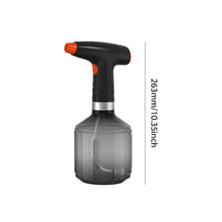 PET Spray Bottle USB Rechargeable Household Watering Bottle 1200mah Battery 360 Degree Rotating Nozzle for Garden Park - Black Orange