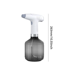 PET Spray Bottle USB Rechargeable Household Watering Bottle 1200mah Battery 360 Degree Rotating Nozzle for Garden Park - White Grey