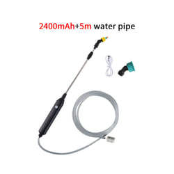 Garden Watering Spray Gun Automatic Electric Sprayer Nozzle Sprinkler Garden Plant Mister Watering Spray Gun Irrigation - 2400mAh 5m pipe