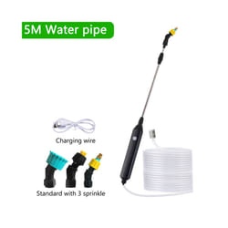 Portable Electric Gardening Sprayer Irrigation Tool USB  Rechargeable Telescopic Handle with 3 Nozzles for Yard Plant - 5 meters 5 in 1
