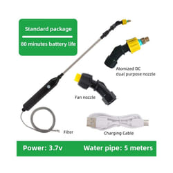 5L Electric Sprayer Spray Gun USB Rechargeable Automatic Sprayer Plant Sprayer Bottle Sprinkler Watering Can Garden Irrigation - Spray Gun 5m Pipe