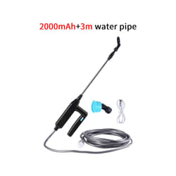 Garden Watering Spray Gun Automatic Electric Sprayer Nozzle Sprinkler Garden Plant Mister Watering Spray Gun Irrigation - 2000mAh 3m pipe