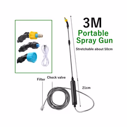 5L  Agricultural Electric Sprayer Garden Automatic Atomizer Spray USB Rechargeable Garden Irrigation Tool Power Sprayer - 3M