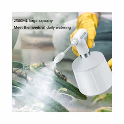 Electric Plant Mist Spray Bottle Automatic Garden Watering Can Adjustable Nozzle Water Sprayer Sterilization Car Wash - 2.5L