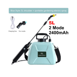 5L Electric Sprayer Garden Automatic Pesticide Sprayer Spray Gun Rechargeable Plant Sprayer Bottle Sprinkler Watering Can - Blue 5L